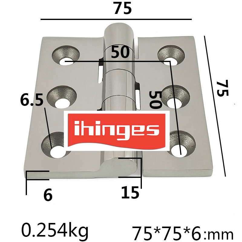 75×75mm 304 Stainless Steel Industrial Hinge ML2-JL106